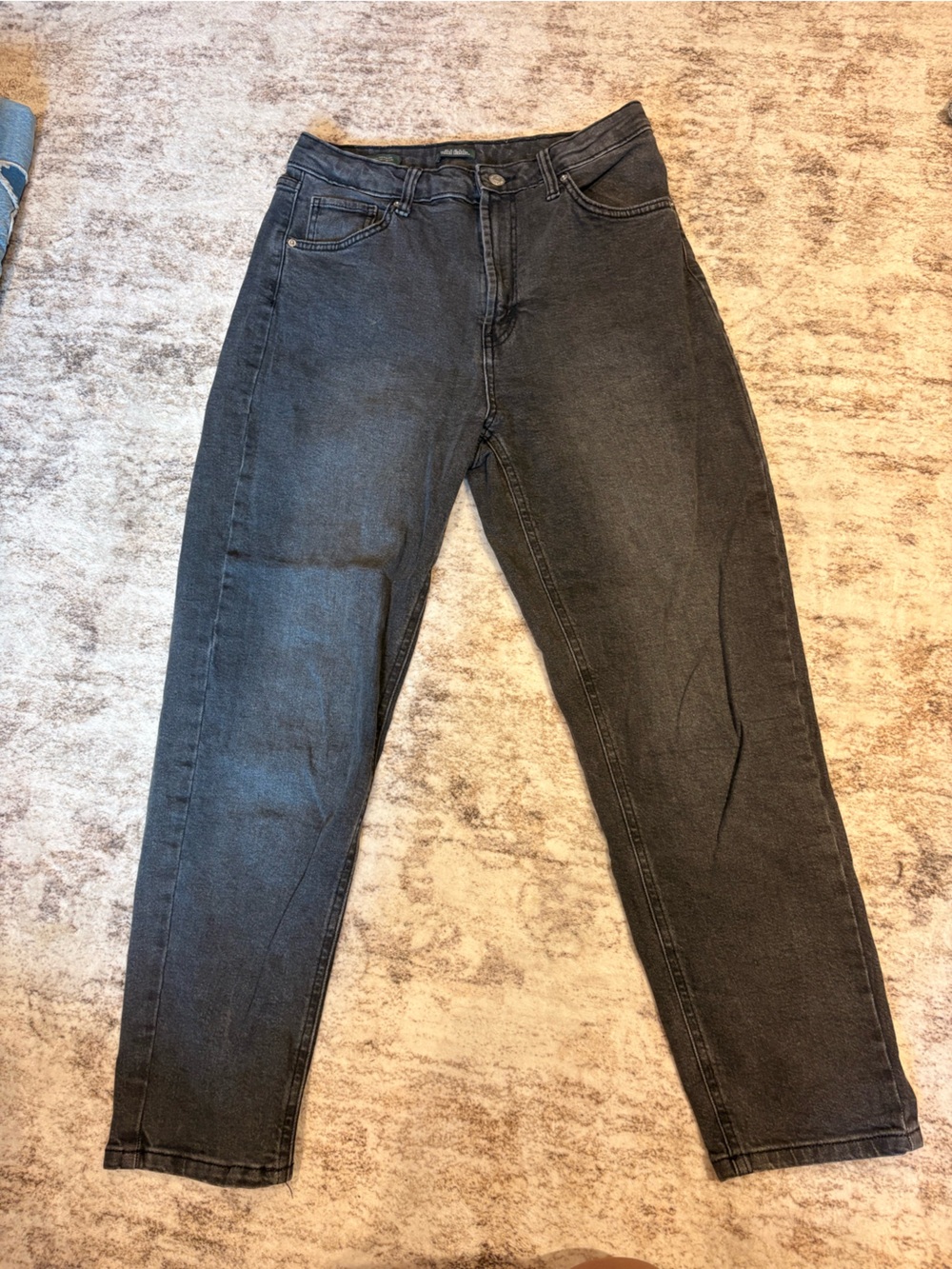 wild fable Black Wash High-Rise Straight Jeans
